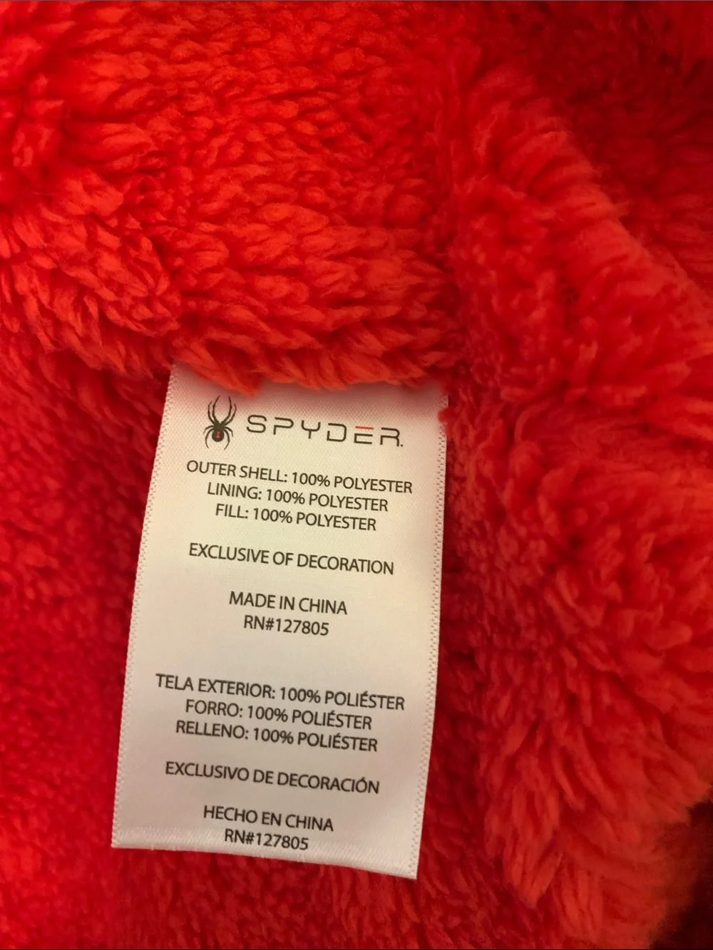 Spyder Snowsuit Snow Suit Black White Red Faux Fur Lined 9-12 Months Mittens New